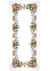 Vánoční ubrus/prostírání 30x45cm - Sněhuláci zelený Vánoční ubrus/prostírání 30x45cm - Sněhuláci zelený