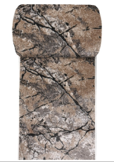 Moderní koberec běhoun Panamero v hnědém odstínu.