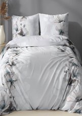 Flanelové povlečení 140x200 + 70x90 - Šípková růže na šedém Flanelové povlečení 140x200 + 70x90 - Šípková růže na šedém