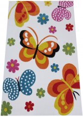 Dětský kusový koberec motýlci 14 barvy krémové 4sleep