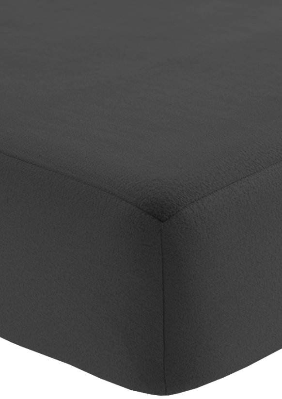 Fleecové prostěradlo s gumičkou 90x200cm - tmavě šedé