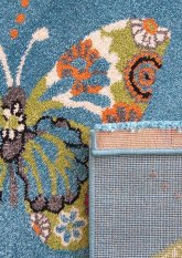 Dětský kusový koberec Motýl modrý