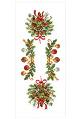 Vánoční ubrus/prostírání 30x45cm - Šišky