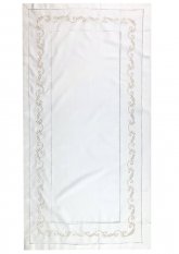 Jednobarevný ubrus s výšivkou 70x140cm bílý