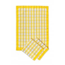 Kuchyňská utěrka ze 100% egyptské bavlny vysoce savá barvy žluté 50x70cm
