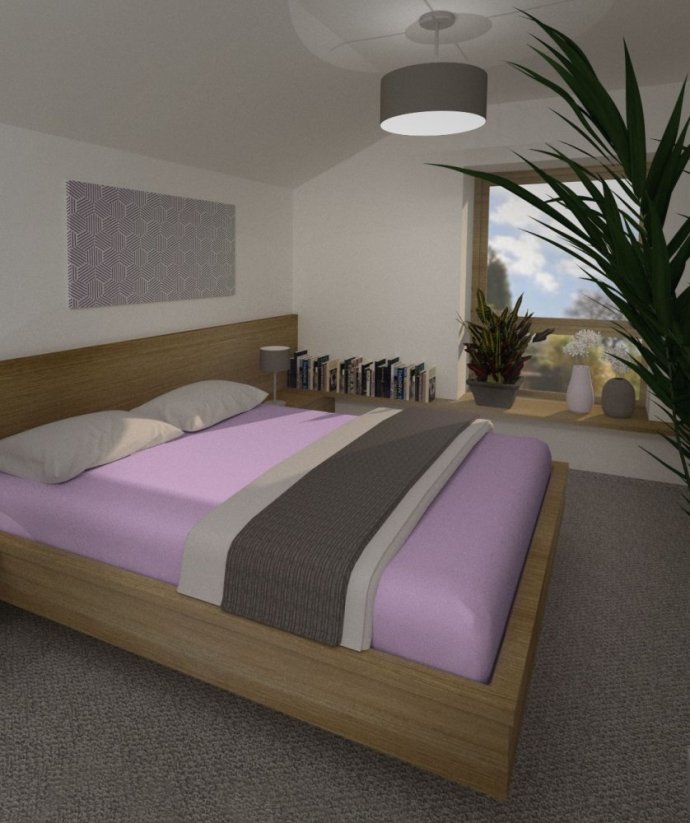 Prostěradlo froté 180x200 s gumičkou šeříkové 4sleep