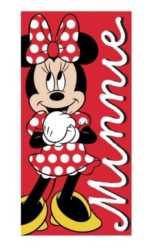 Dětská froté osuška 70x140cm - Disney Minnie mouse červená