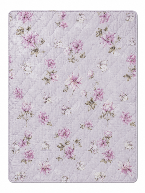 Přikrývka MILANO 160x200 Letní 250g - Velké květy fialové na světle fialové