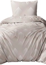 Bavlněné saténové povlečení 140x220+70x90 - Kostka béžová 5079A na zip Bavlněné saténové povlečení 140x220+70x90 - Kostka béžová 5079A na zip