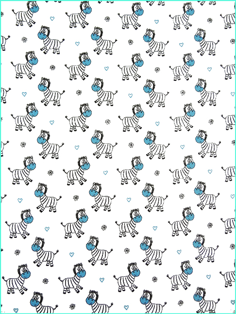 Dětská bavlněná plena 70x70cm s potiskem zebra modrá 5ks
