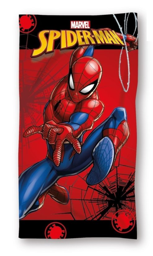 Dětská froté osuška 70x140cm - Marvel Spiderman červený