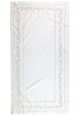 Jednobarevný ubrus s výšivkou 70x140cm bílý