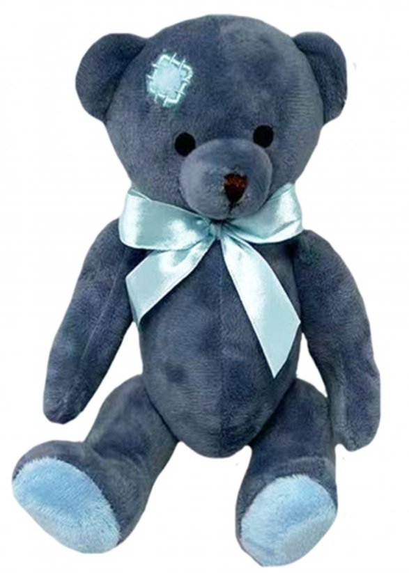 Plyšový medvídek Macík 18 cm modrý
