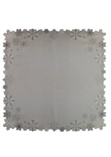 Vánoční ubrus vločky šedá 30x45cm