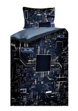 Bavlněné povlečení 140x200 + 70x90 - Fluo procesor