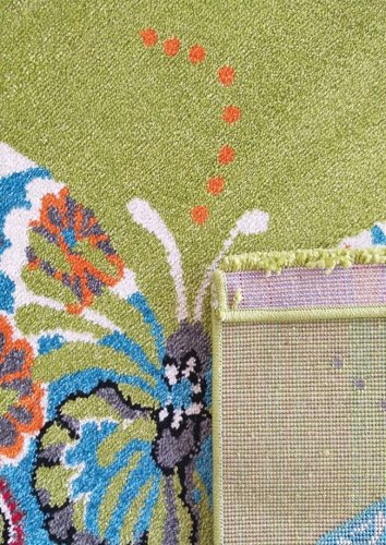 Dětský kusový koberec Motýl zelený