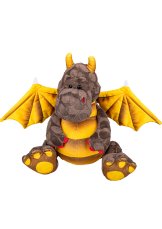 Drak plyšový 30cm hnědý