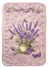 Mikrovlákno utěrka 40x60cm Levandule ve váze růžová