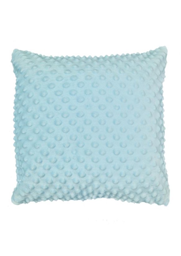 Povlak na polštář 40x40 na zip Minky modrý