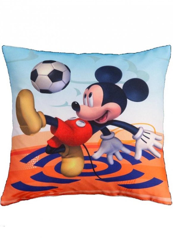Dětský povlak na polštářek 38x38cm Mickey Mouse fotbal