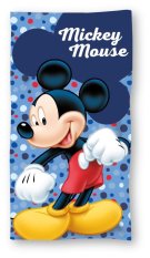 Dětská froté osuška 70x140cm - Disney Mickey Mouse modrý puntíky