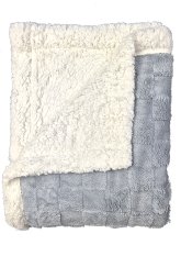 Mikroplyšová deka ovečka/beránek 160x200cm - Kostička světle šedá
