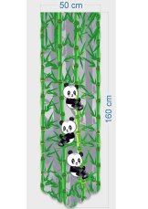 Panelový závěs dětský 50x160cm - Panda zelená rozměr