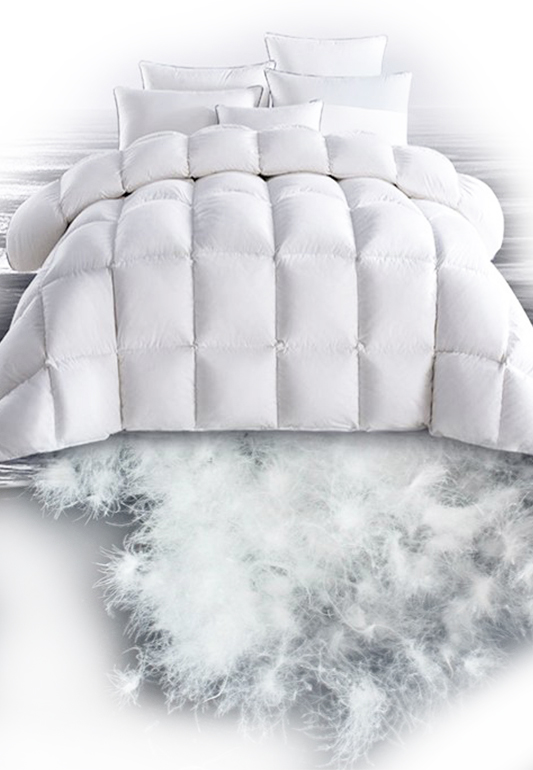Comfortní polštář 100% přírodní prachové husí peří kolekce GOLD barvy bílé