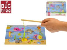 Dřevěná magnetická hra rybičky 30x22cm
