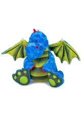 Drak plyšový 30cm modrý