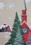 Vánoční ubrus č.16319 kostelíky  - béžová 40x140