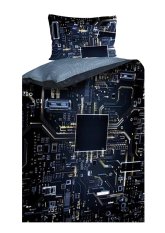 Bavlněné povlečení 140x200 + 70x90 - Fluo procesor