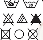 Symboly ošetřování textilu
