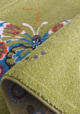Dětský kusový koberec Motýl zelený