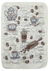 Mikrovlákno utěrka 40x60cm Coffee písmena