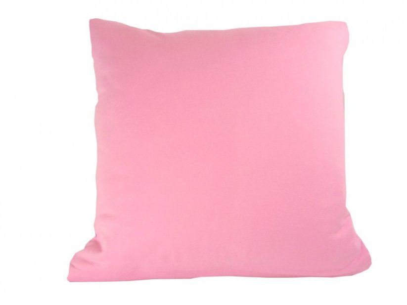 Povlak na polštář 40x40cm jednobarevný růžový ze 100% bavlny