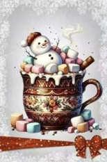 Mikrovlákno utěrka 40x60cm - vánoce sněhulák a marshmallow