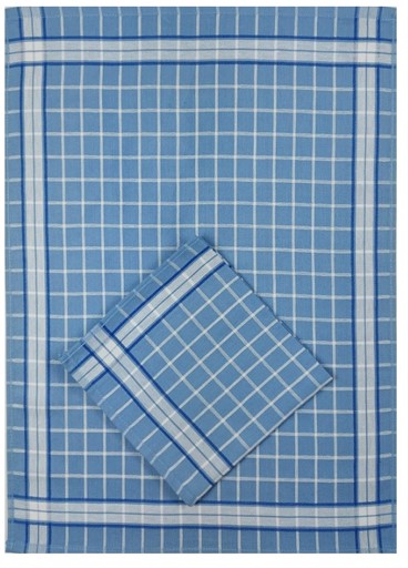 Kuchyňská utěrka s egyptské bavlny 50x70cm - Kostka modrá