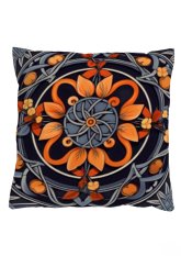 Povlak na polštář 40x40 na zip velur květinová mandala