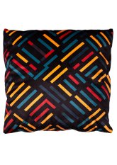 Povlak na polštář 40x40 na zip velur Barevná geometrie Povlak na polštář 40x40 na zip velur Barevná geometrie