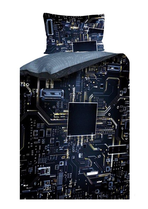 Bavlněné povlečení 140x200 + 70x90 - Fluo procesor