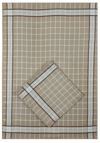 Kuchyňská utěrka s egyptské bavlny 50x70cm - Kostka béžová