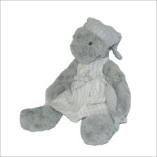 Dětský plyšák medvídek v sukničce 28cm šedý