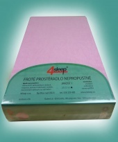 Nepropustné froté prostěradlo s gumičkou 70x120 - růžové