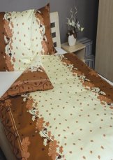 Povlečení saténové zapínání na zip 100% bavlna 140x200+70x90 Lady 175