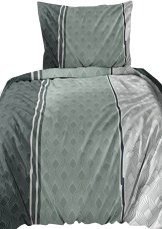 Flanelové povlečení 140x200 +70x90 - Geometrické tvary na zeleném na zip Flanelové povlečení 140x200 +70x90 - Geometrické tvary na zeleném na zip