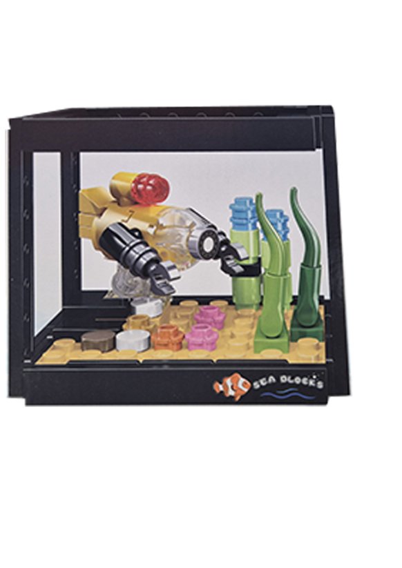 Stavebnice akvárium 91ks ponorka 06