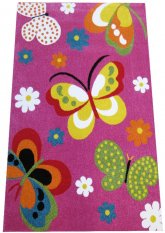 Dětský kusový koberec motýlci 14 barvy růžové 4sleep
