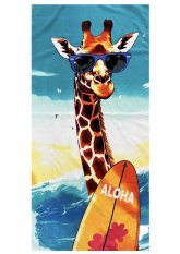 Rychleschnoucí plážová osuška 72x146cm - Žirafa Rychleschnoucí plážová osuška 72x146cm - Žirafa