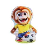 Polštářek plyšový 18cm Opičák fotbalista